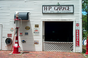 Restored garage at a Florida historic site. Copyright 2001, Robert C. Fasoldt.